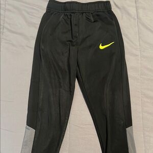 Nike Black Joggers with Yellow Logo